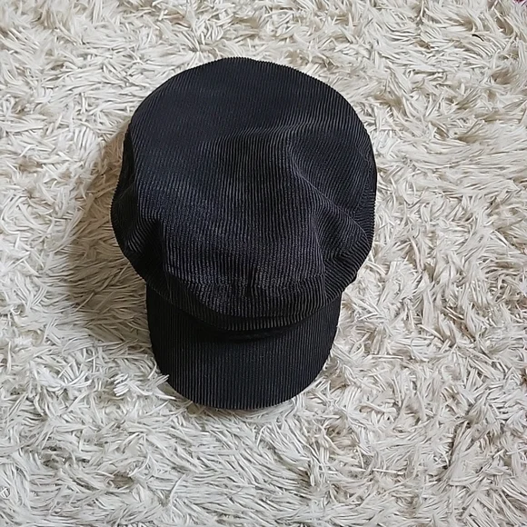 *SOLD* Urban Outfitters Black Corduroy Newsboy Cap The Ringo Cap Retro Hat - Picture 10 of 11
